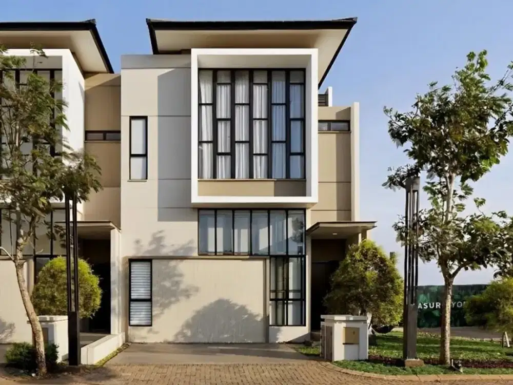 Rumah hoek 3lt 12x14 168m Cluster Semayang Asya JGC Jakarta Garden City