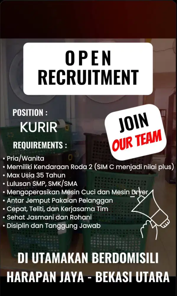 KURIR LAUNDRY *URGENT