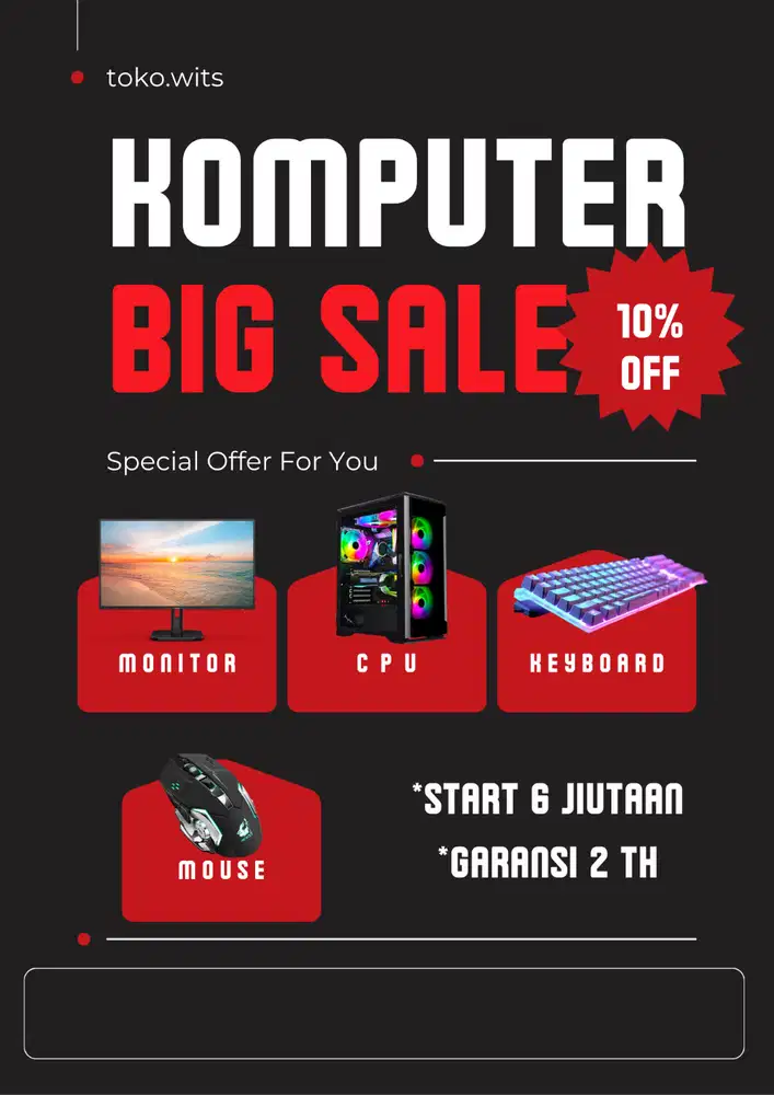 JUAL PAKET ALL IN KOMPUTER