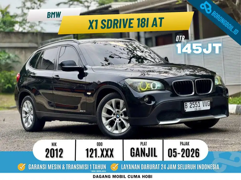 Termurah BMW X1 sDrive 18i AT 2012 Hitam Metalik