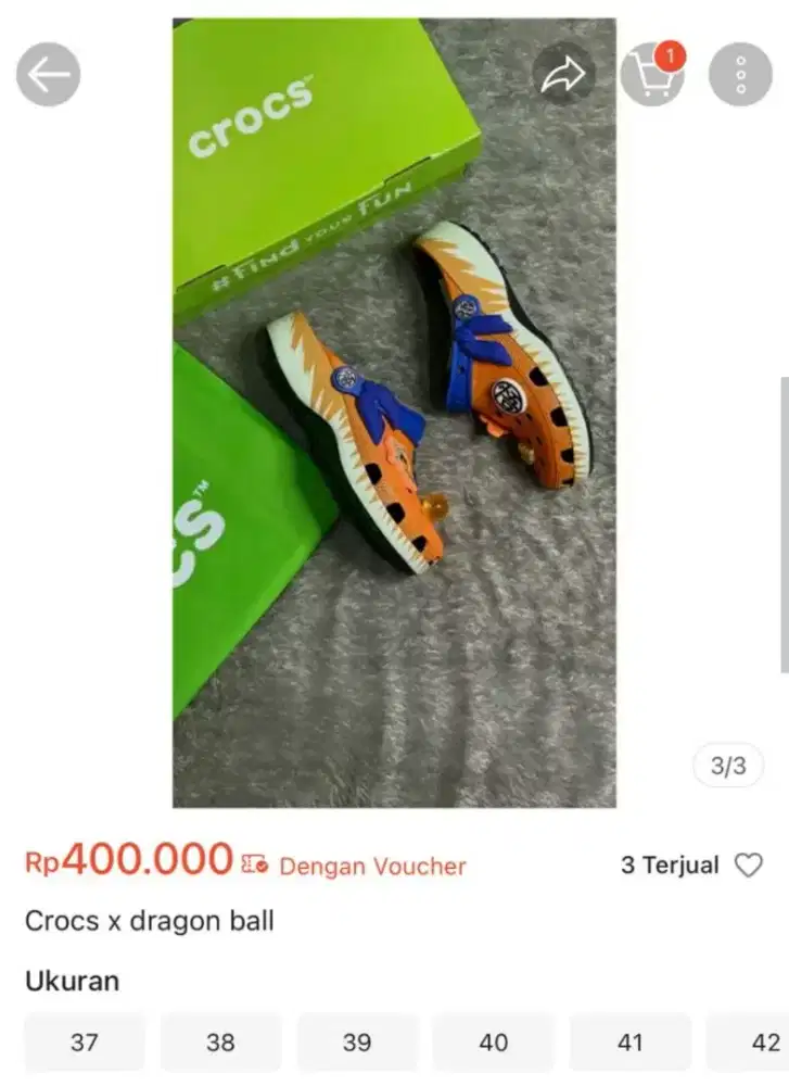 Sendal Crocs dragon ball