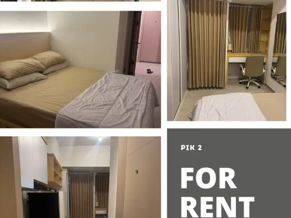 DISEWAKAN !!!!!!  Apartemen Tokyo Riverside PIK 2 Tower Beppu type studio