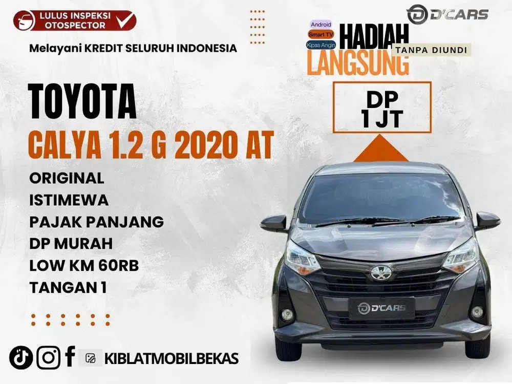 TOYOTA CALYA 1.2 G 2020 FACELIFT MATIC TANGAN 1 ISTIMEWA