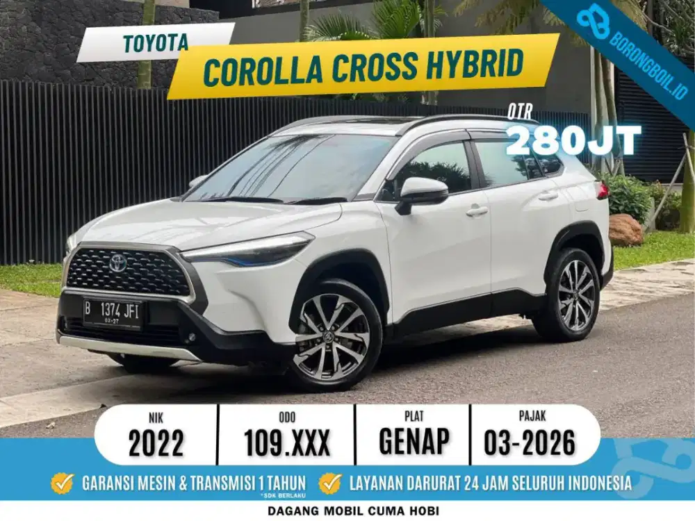 TDP 5 Juta Toyota Corolla Cross Hybrid AT 2022 PUTIH 
2023 Yaris Cross