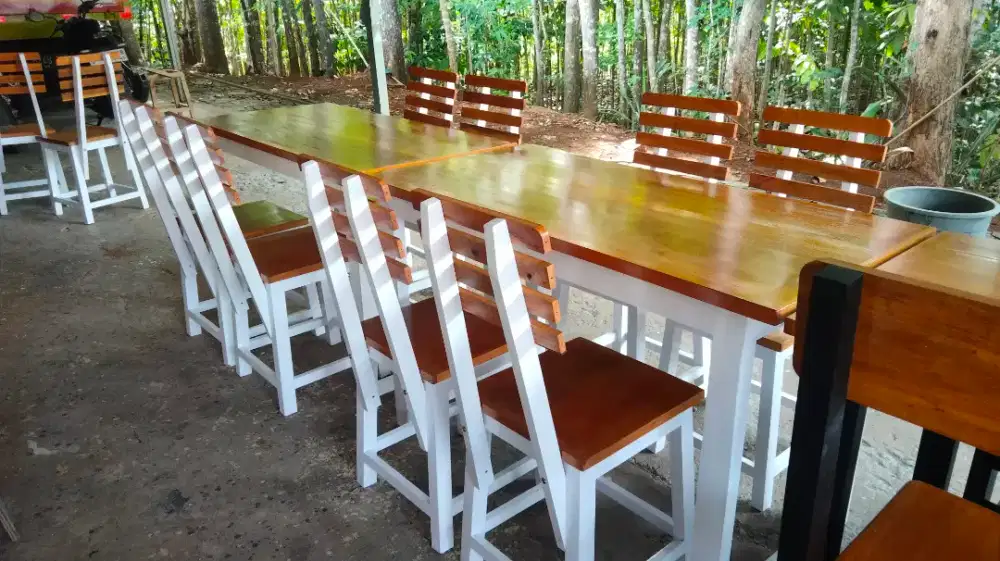 Meja kursi set kedai kopi