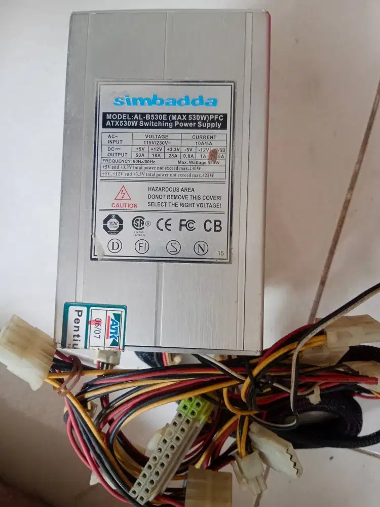 DI JUAL POWER SUPLY SIMBADA ATX 530 WATT