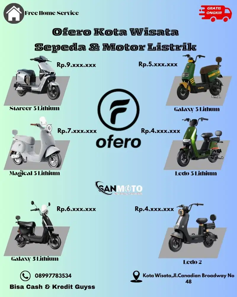 Jual Sepeda Listrik&Motor Listrik Ofero