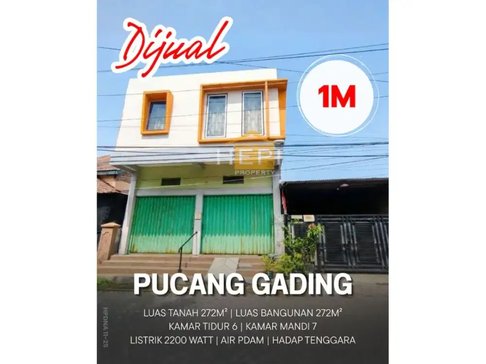 Dijual Rumah + Ruko di Pucang Gading Semarang Timur