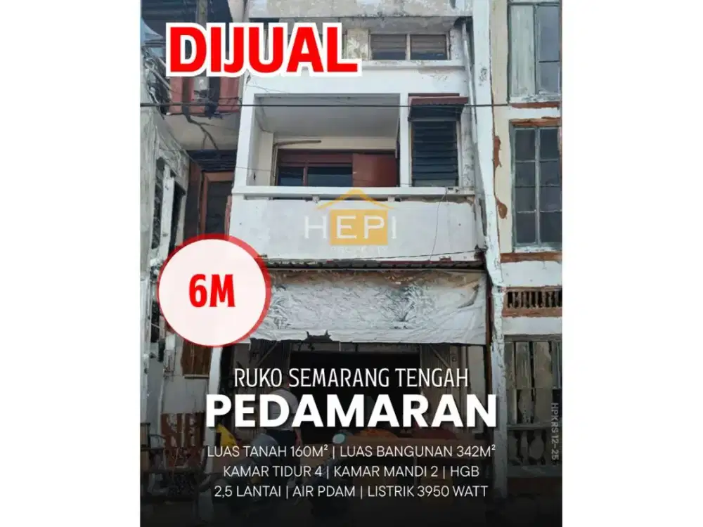 Dijual Ruko di Pedamaran Semarang Tengah