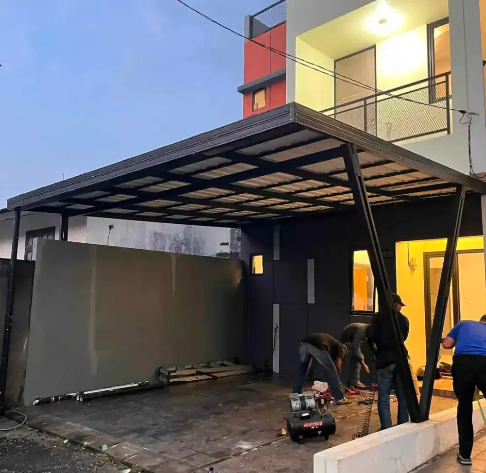 Pasang kanopi baja ringan