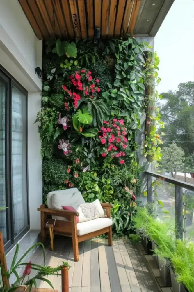 Jasa pembuatan Taman vertical taman kering dll