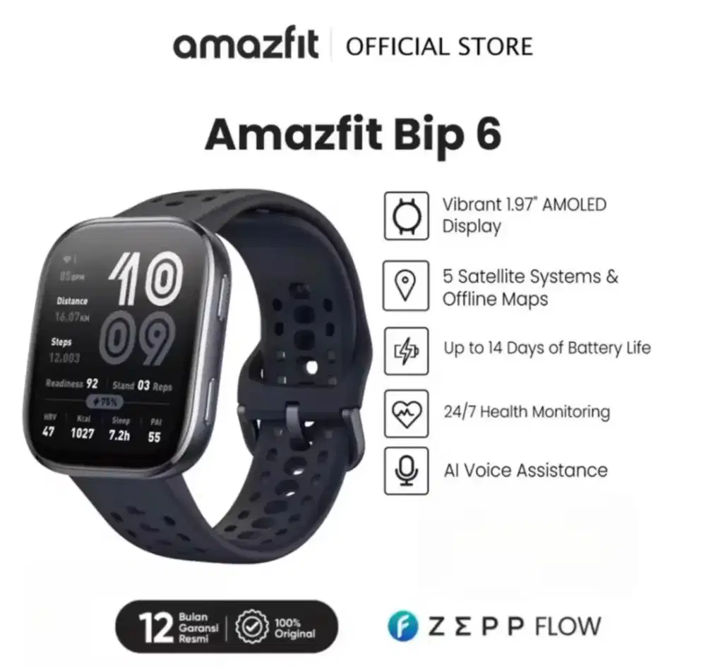 Amazfit bip 6 hitam