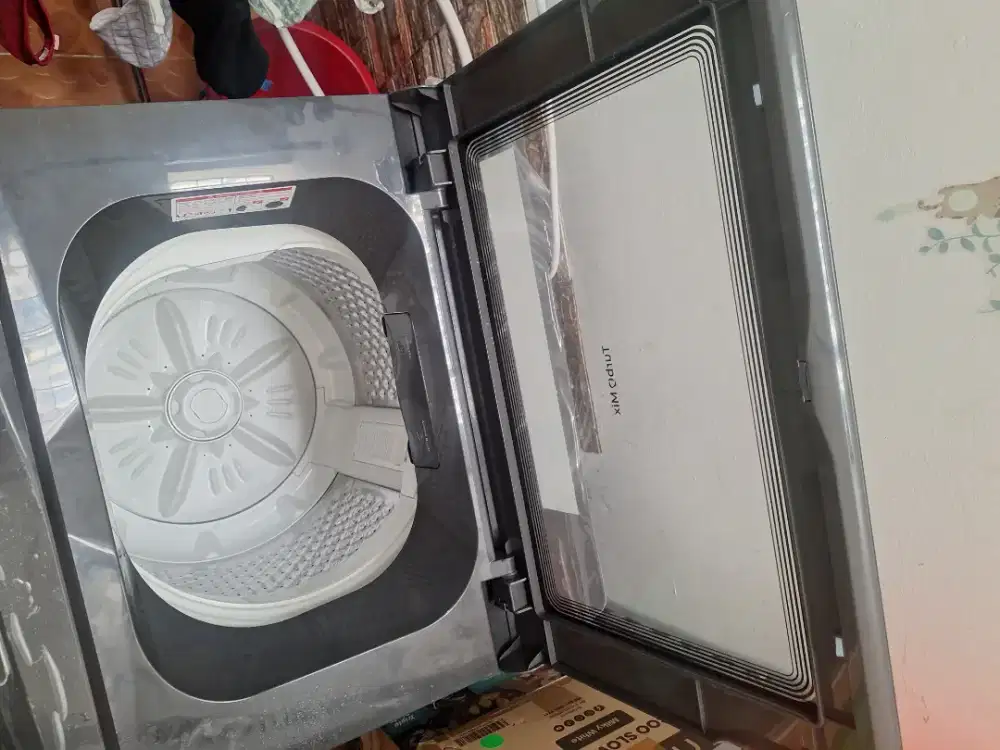 Jual mesin cuci polytran 1 tabung 10kg + cover pemakain baru 4 bulan
