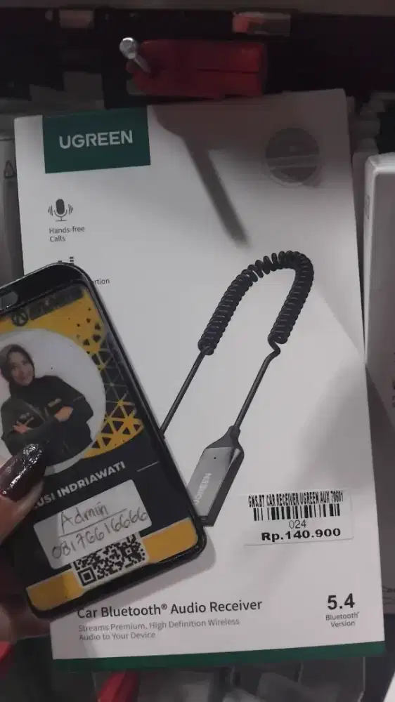 BT CAR RECEIVER UGREEN AUX 70601 | ATLANTIS DAHSYAT