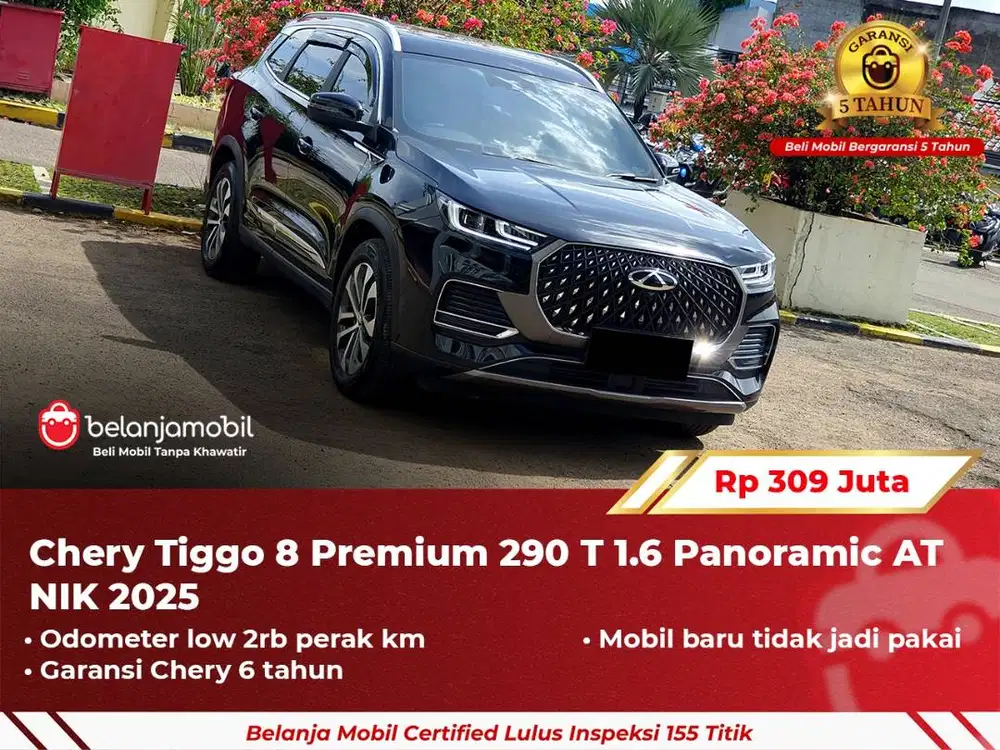 [ GARANSI 5TH ] Chery Tiggo 8 Premium 290 T 1.6 Panoramic AT 2025