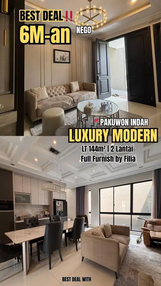 Dijual Rumah Mewah Full Furnish by Filia Pakuwon Indah Surabaya Barat