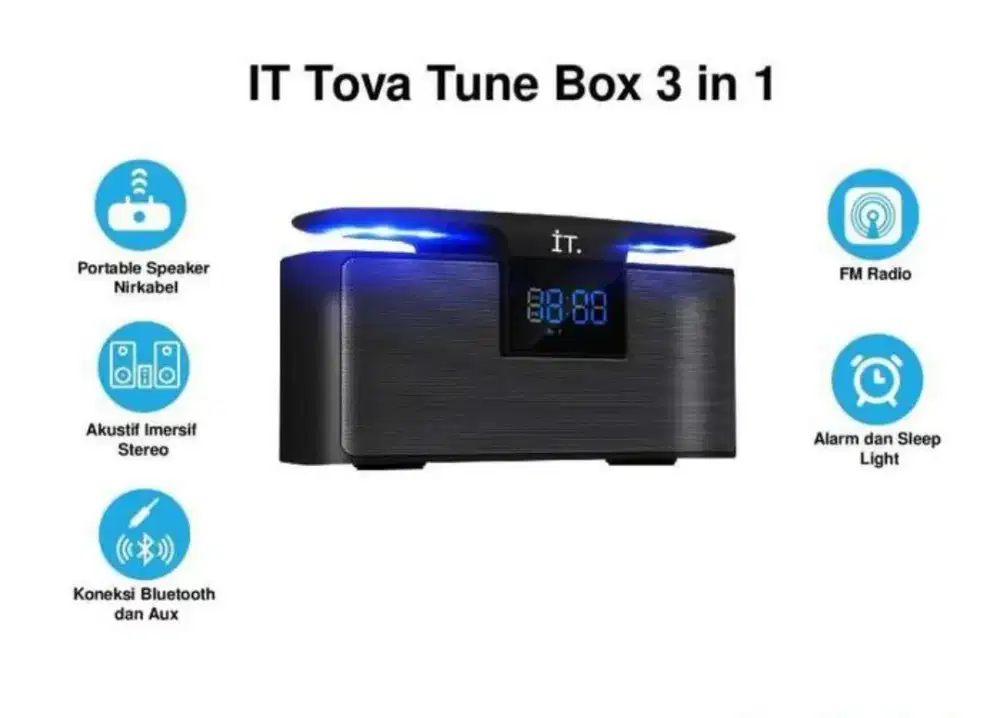 IT Tova Tunebox 3 in 1. Portable Speaker Nirkabel.