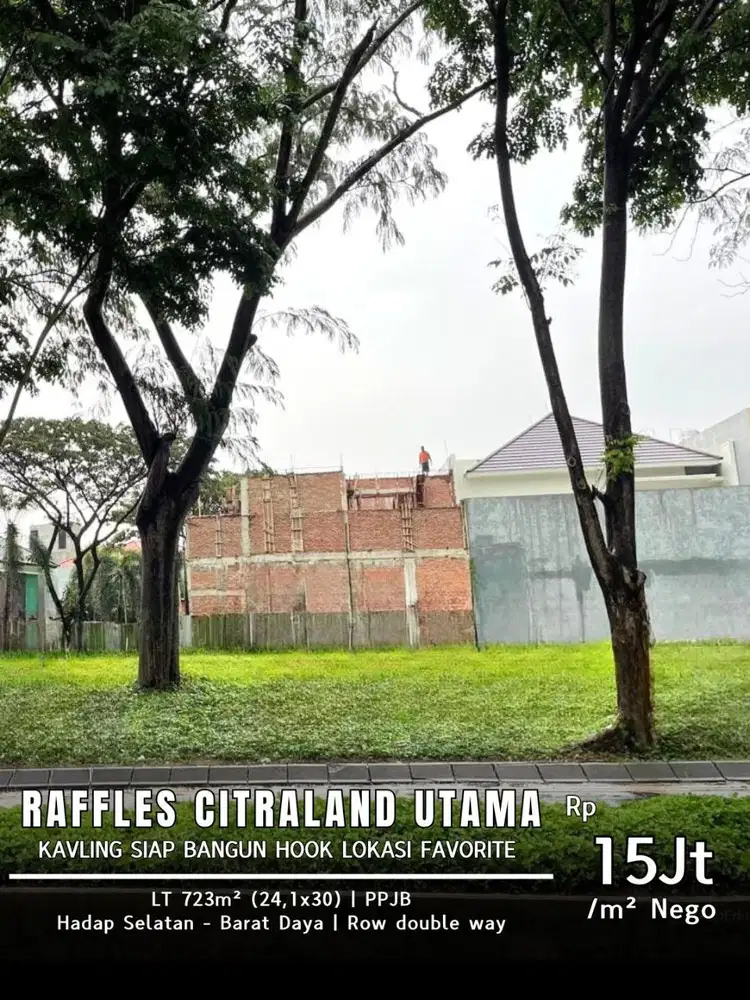 Dijual Kavling Hot Raya Raffles Garden Citraland Utama Surabaya Barat