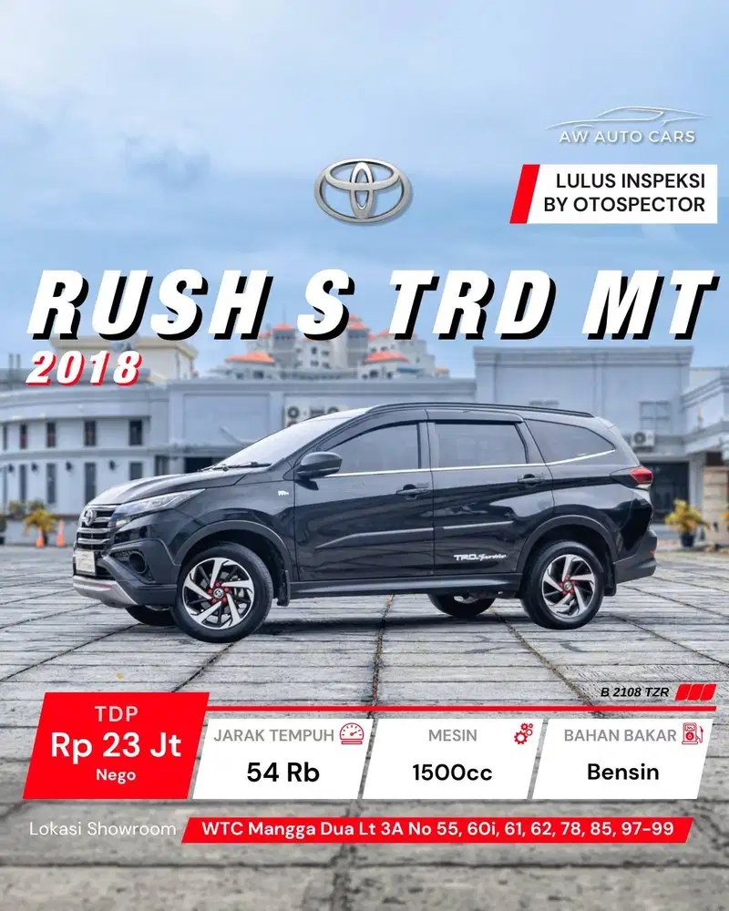 [KM 54 RB] Toyota Rush S TRD MT 2018 M/T Low KM GR Sport manual 2019