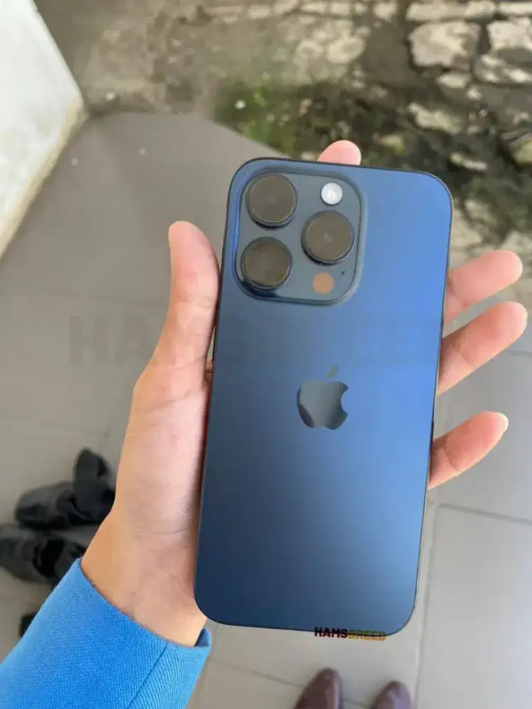iPhone 15 Pro 128GB Blue Titaniun Original Fullset Ex iBox Resmi Indo