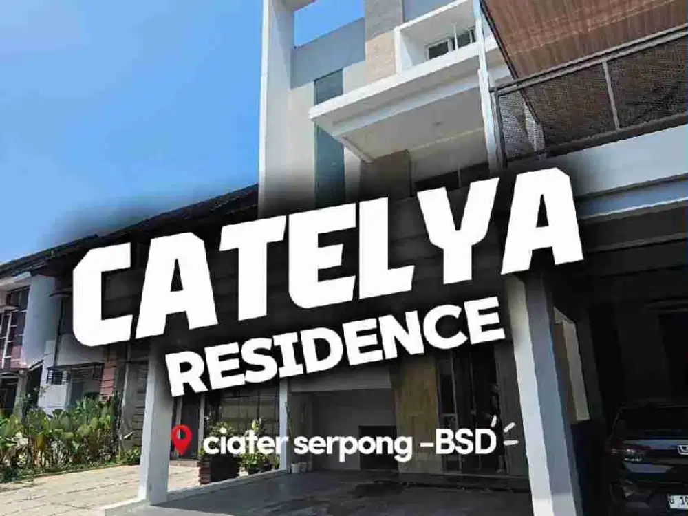 dijual rumah siap huni 3 lantai di catelya residence bsd city