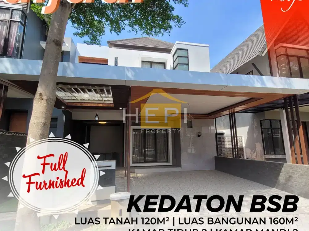 Dijual Rumah di Kedaton BSB Semarang Full Furnished