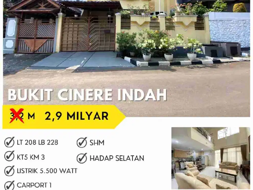 Di jual rumah murah di bukit cinere indah