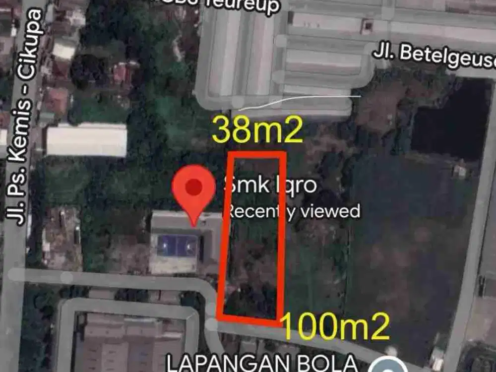 Dijual/ Disewakan Kavling Persis Belakang Sekolah Pasar Kemis Cikupa