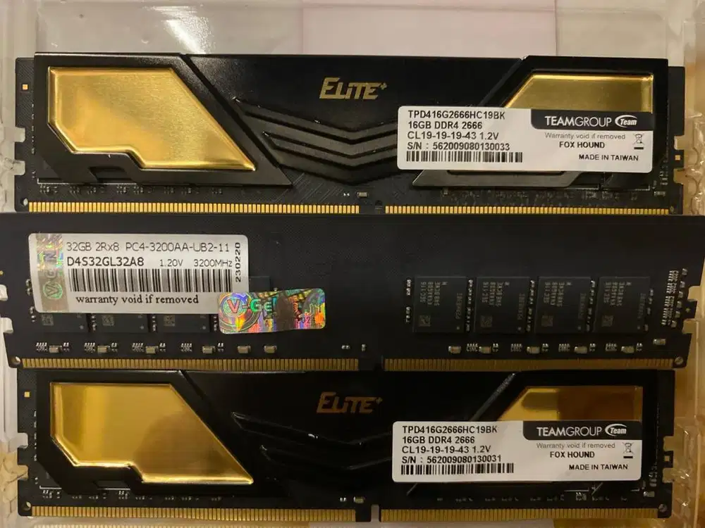 RAM DDR4 16Gb x 2 Plus 32GB