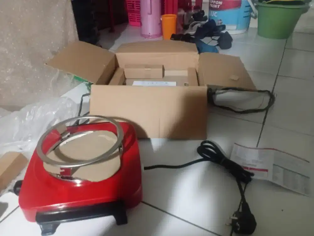 kompor listrik & dorongan buat angkut barang