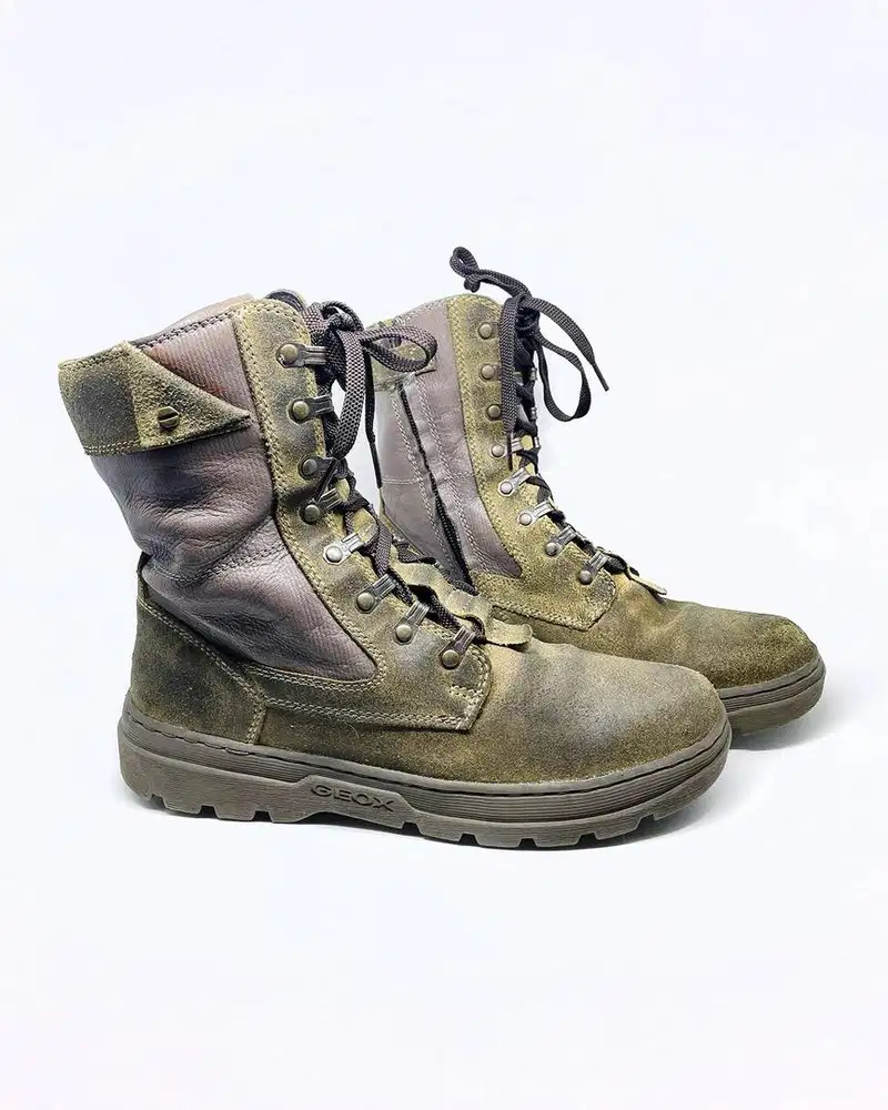 GEOX Respira Italy Sepatu Boots Kulit Mewah Pria