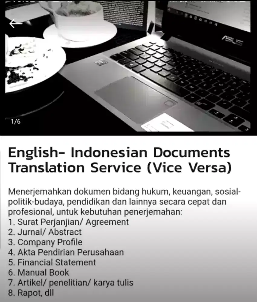 Jasa Penerjemah Dokumen | English-Indonesian Translation Service