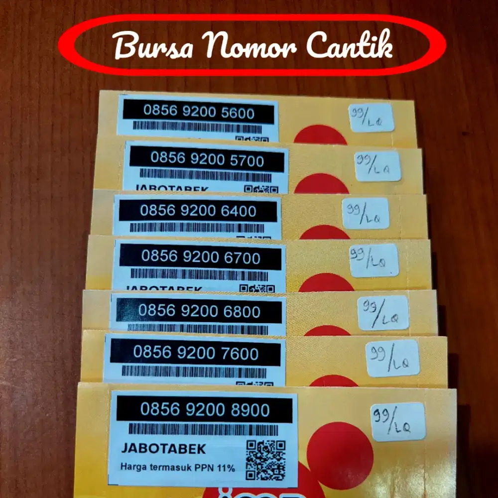 Nomor Cantik Indosat Ekor Double Ratusan Rapi