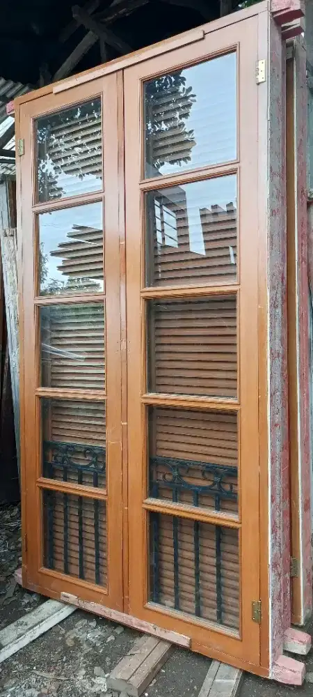 Jendela kaca kupu/double.2 muka luar dalam 135 x 250 vm