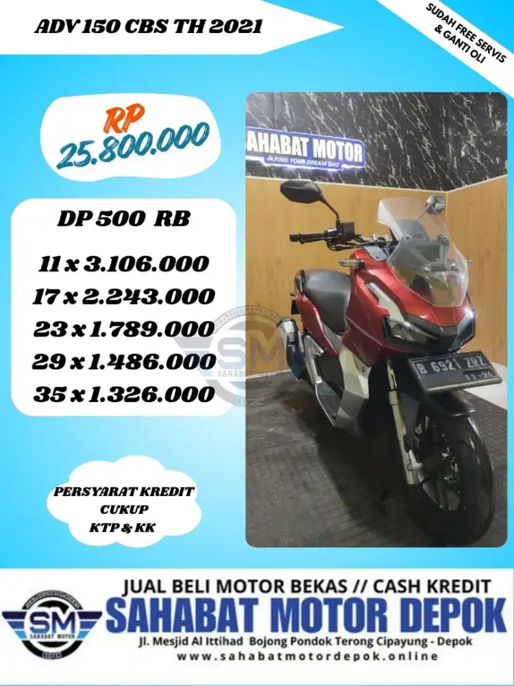 ADV 150 CBS TH 2021 CASH ATAU KREDIT BISA