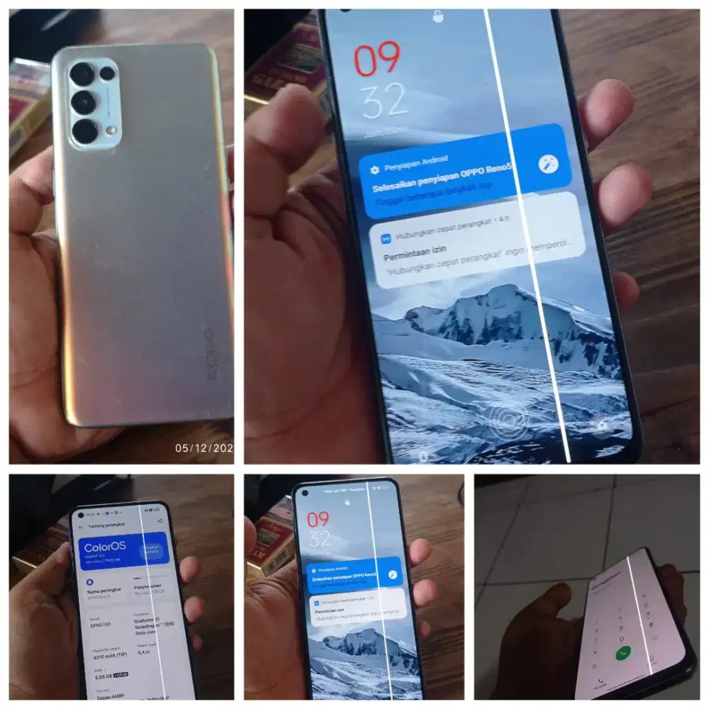 oppo Reno 5 Ram 8+4/128 Snapdragon 720G lcd ori Finger aktif