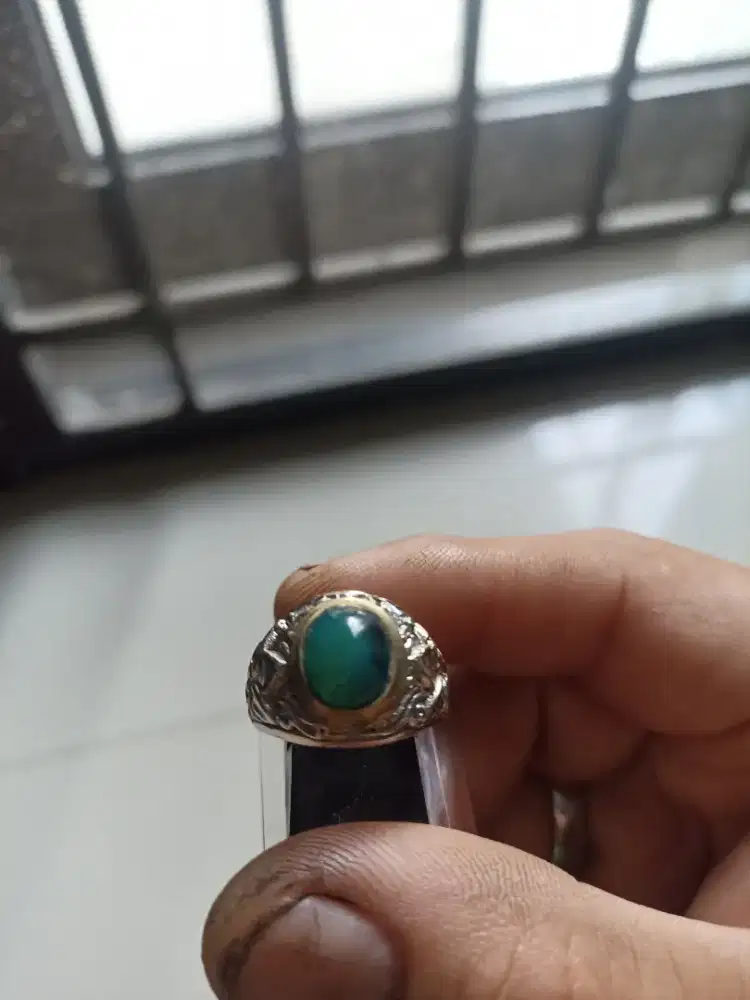 Batu Bacan ring alpaka Ring 8