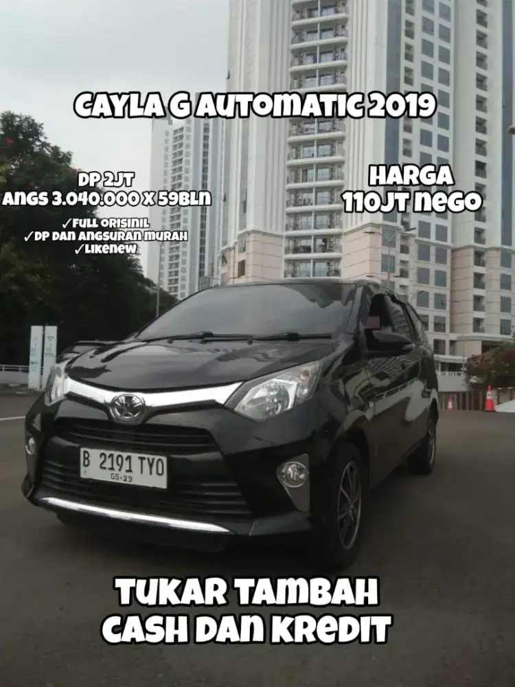 Dp 2jt angs 3,040,000 x 5th !! Cayla G autmatic 2019 hitam met
