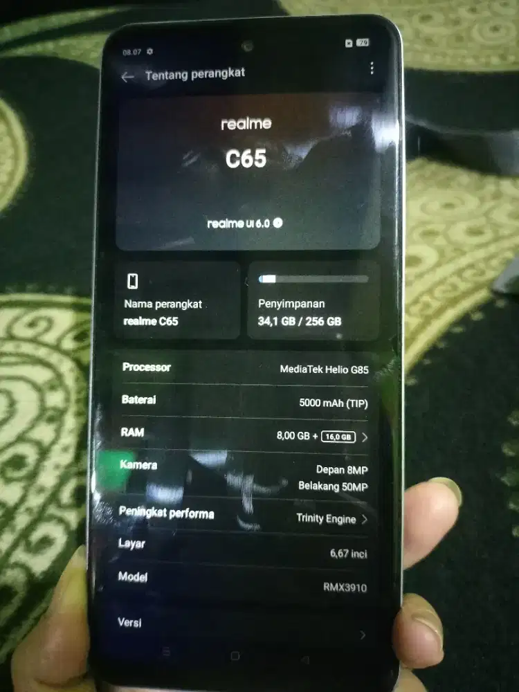 Realme c65 Hp+charger