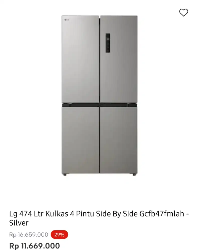 LG KULKAS SBS 4 PINTU 474 LITER