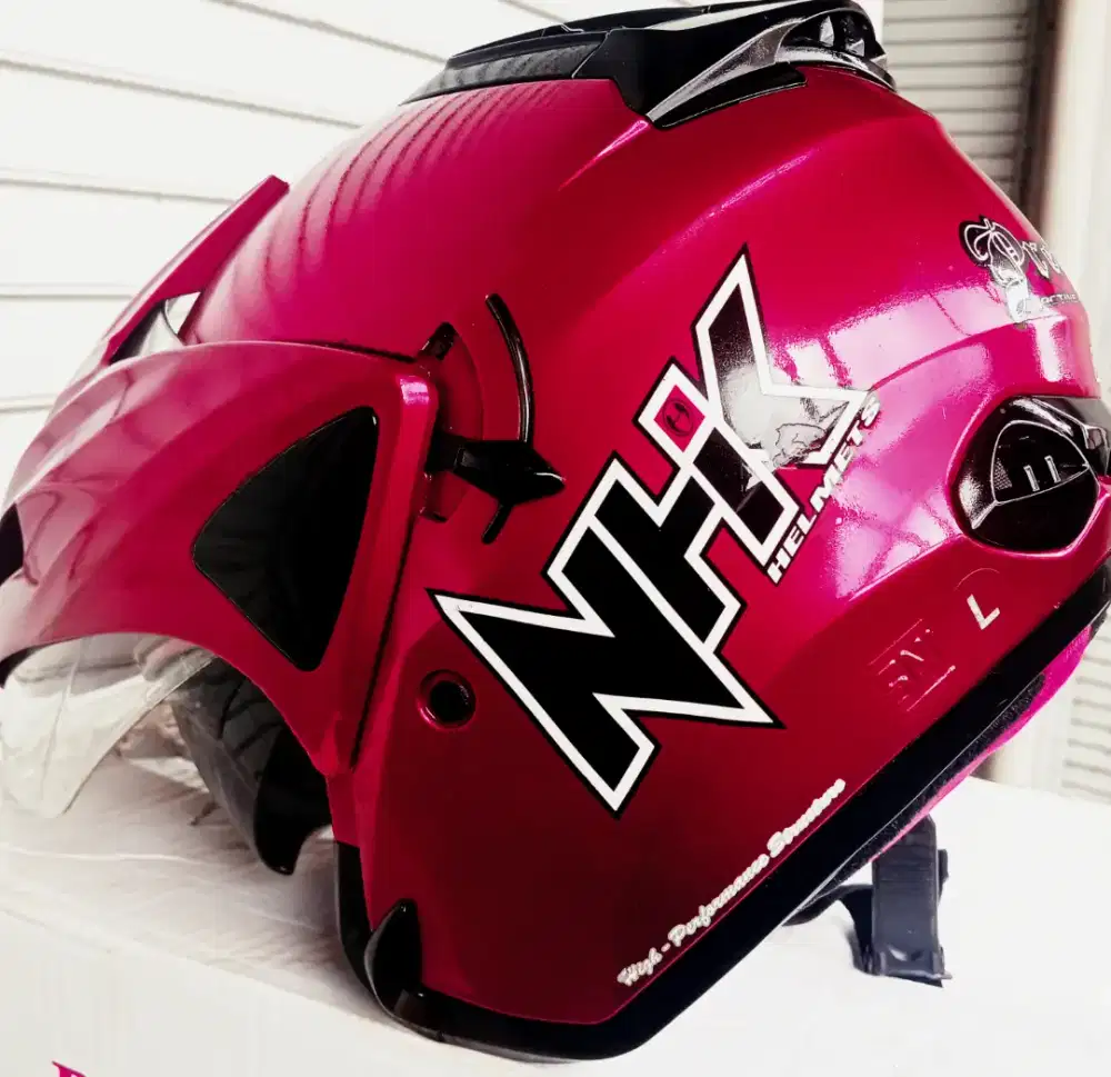 Helm NHK predator solid double visor UK L