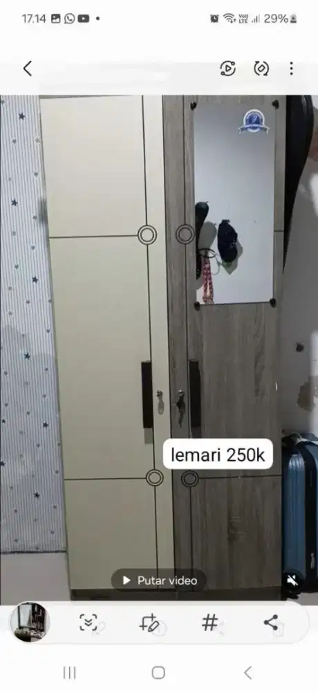 lemari kayu 2 pintu