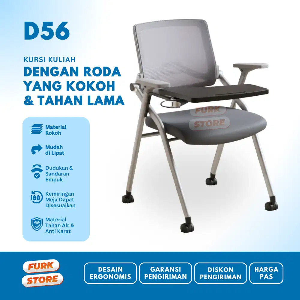 Kursi Kampus Tipe D56 – Bangku Kuliah Lipat | Kursi Belajar Mahasiswa