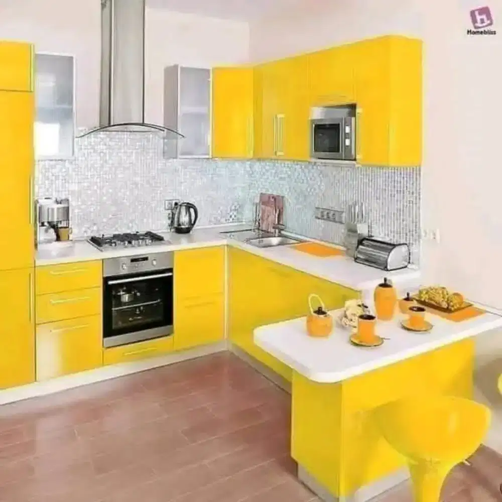 Kitchen set meja tv partisi lemari pakaian rak buku