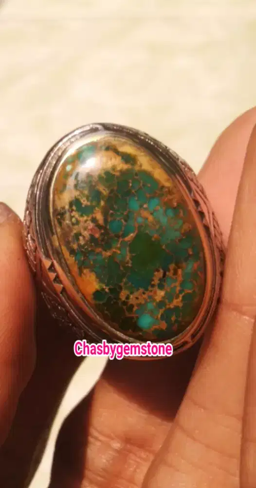 Cincin Pirus Persia Serat emas-Pirus Persia serat kura urat emas