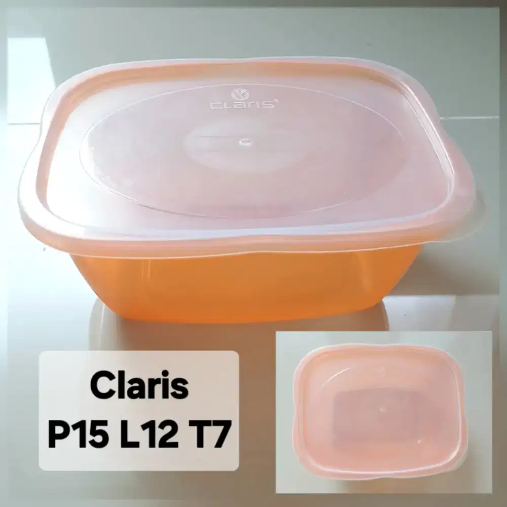 Kotak box wadah plastik Claris food grade serbaguna , bekas