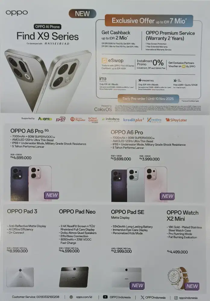 Beli handphone OPPO pakai Indodana free 2x cicilan