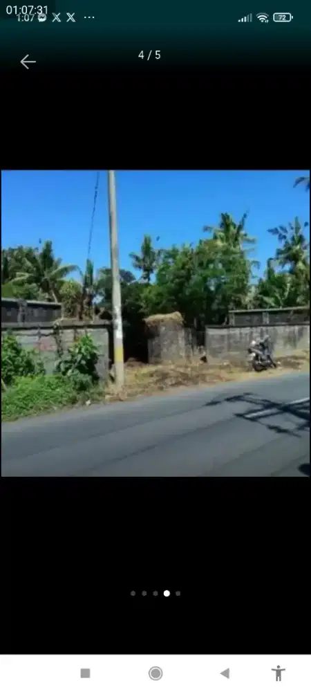 Tanah 770m pinggir jalan, saba gianyar bali