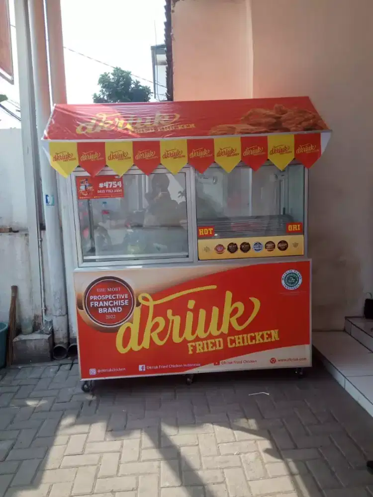jual gerobak d kriuk + freezer