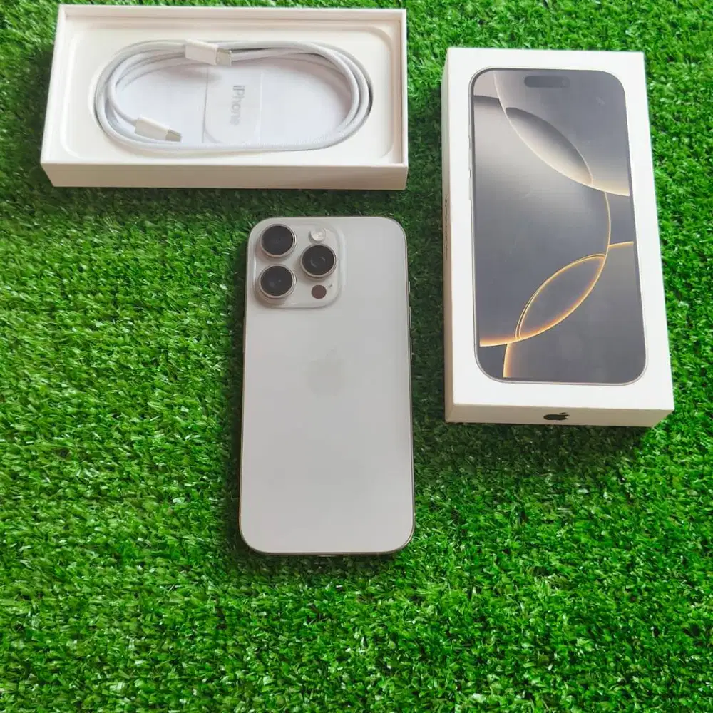 iPhone 16 Pro 512Gb Natural Titanium ada dent Layar lecet2 halus